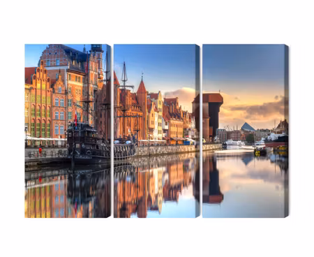 Canvastavla - Gdansk motlawa at sunrise