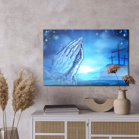 Canvastavla - Three crosses on the hill