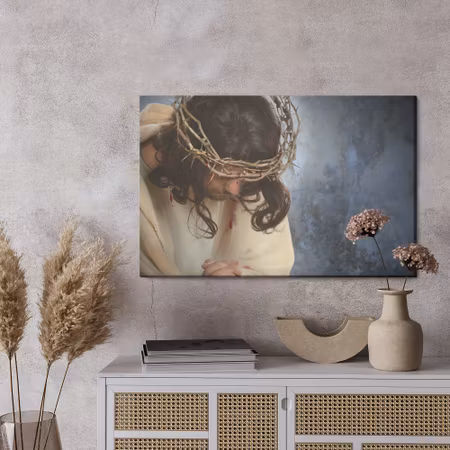 Canvastavla - Jesus with the crown of thorns