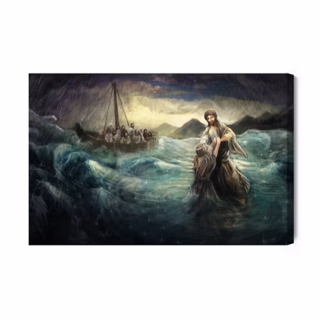 Canvastavla - Jesus walking on water