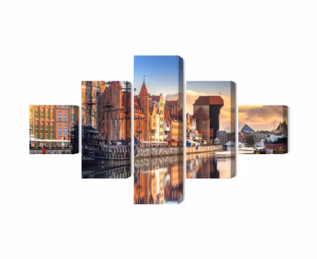 Canvastavla - Gdansk motlawa at sunrise