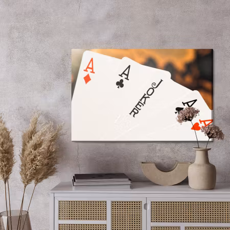 Canvastavla - Joker among aces