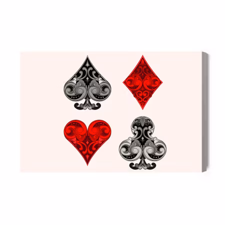 Canvastavla - Card symbols