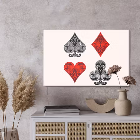 Canvastavla - Card symbols