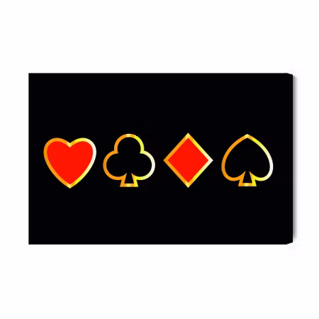Canvastavla - Modern card symbols