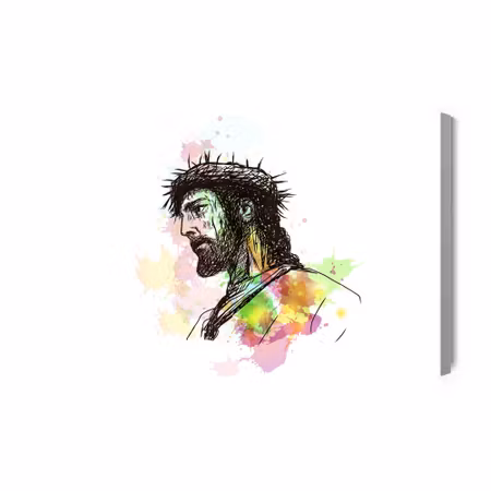 Canvastavla - Jesus painted in watercolor