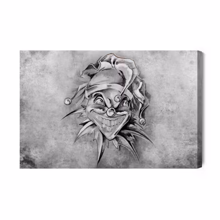 Canvastavla - Sketched joker