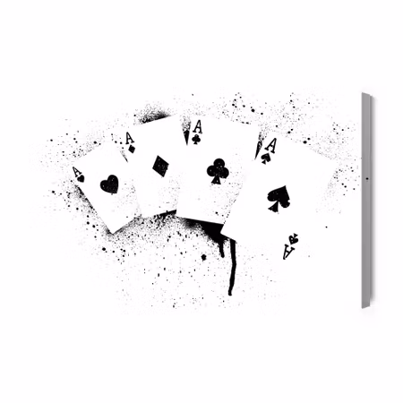 Canvastavla - Aces from the deck