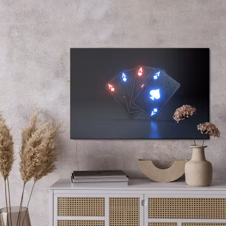 Canvastavla - Neon aces