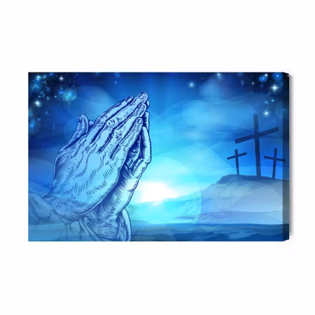 Canvastavla - Three crosses on the hill