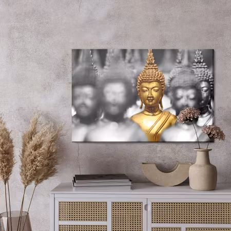 Canvastavla - Golden buddha