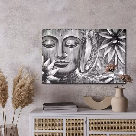 Canvastavla - Buddha during meditation