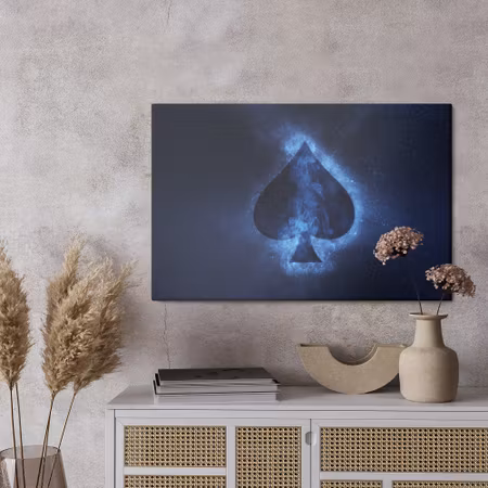 Canvastavla - Abstract symbol of spades