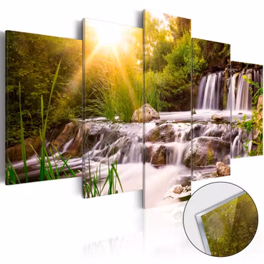 Akrylglastavla - Forest Waterfall