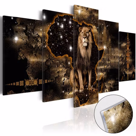 Akrylglastavla - Golden Lion