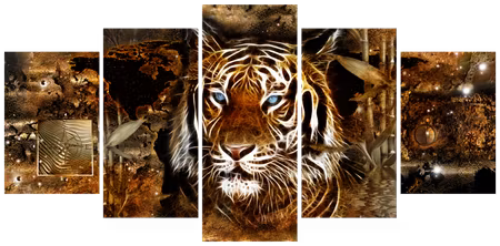 Akrylglastavla - Golden Jungle
