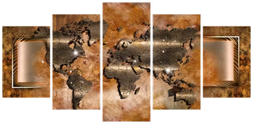 Akrylglastavla - Steel Map