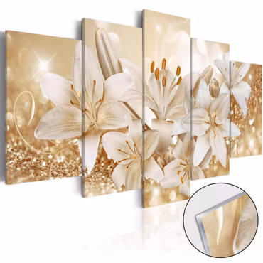 Akrylglastavla - Golden Bouquet