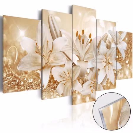 Akrylglastavla - Golden Bouquet