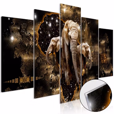 Akrylglastavla - Brown Elephants