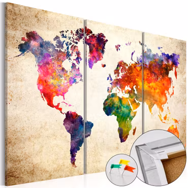 Anslagstavla - Corkboard map in watercolor