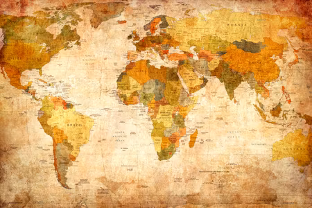 Anslagstavla - World map time travel