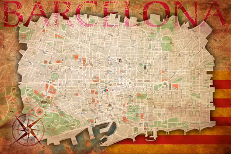 Anslagstavla - Map of barcelona