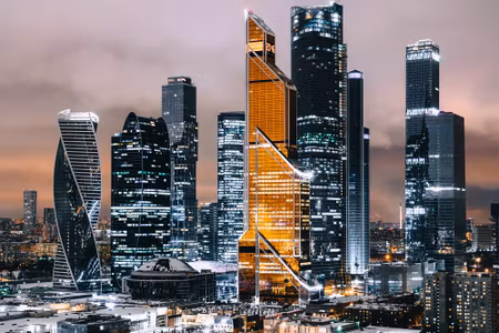 Canvastavla - Multipart Panorama of Moscow City