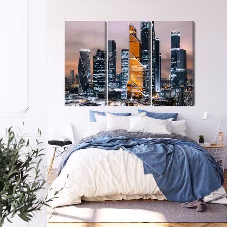 Canvastavla - Multipart Panorama of Moscow City