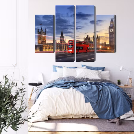 Canvastavla - Multipart Panorama of Westminster