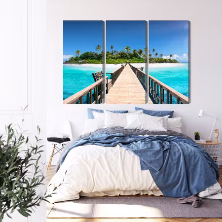 Canvastavla - Multipart D Pier in the Maldives