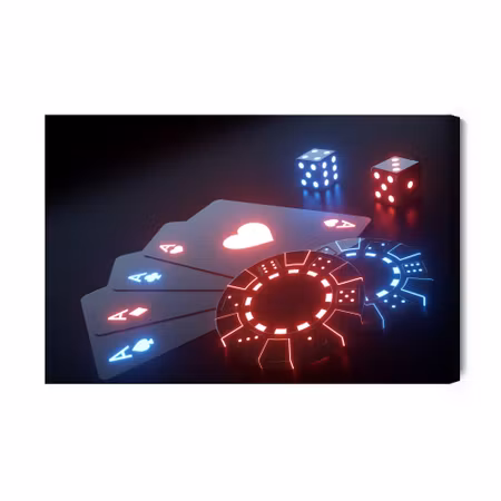 Canvastavla - Neon Game Set