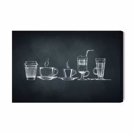 Canvastavla - A Set of Cups