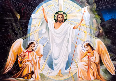 Canvastavla - Jesus Icon with Angels