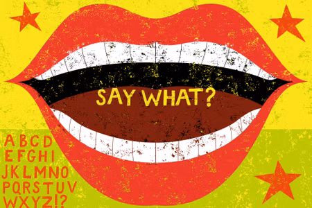 Canvastavla - Red Lips Retro Style