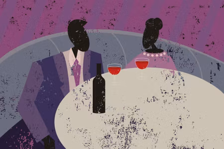 Canvastavla - Couple At the Retro Restaurant