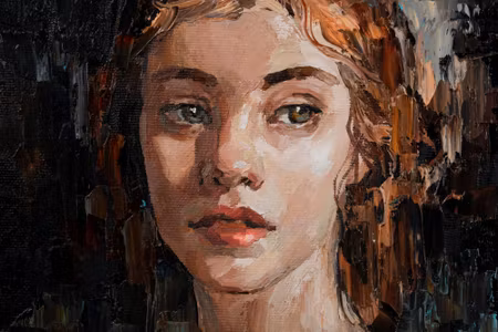 Canvastavla - Portrait of a Young Dreamy Girl