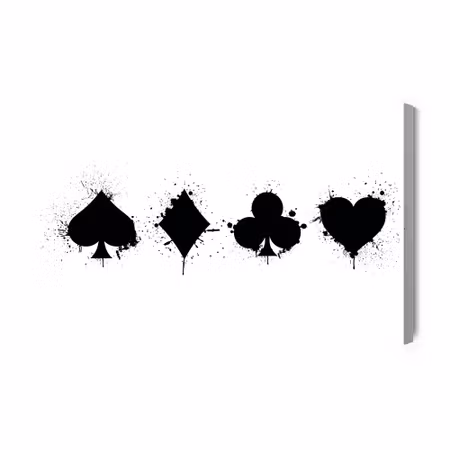 Canvastavla - Abstract Card Symbols