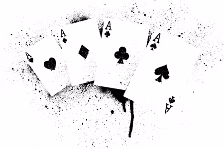 Canvastavla - Aces From the Deck