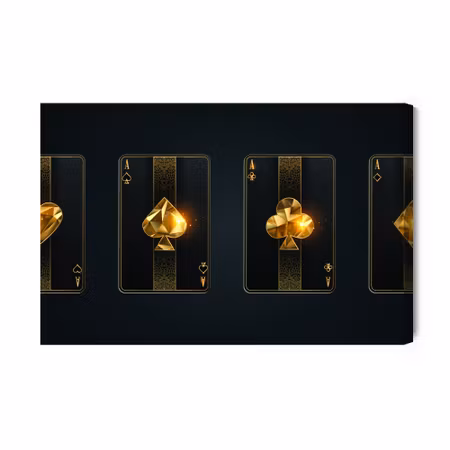 Canvastavla - Black Poker Cards