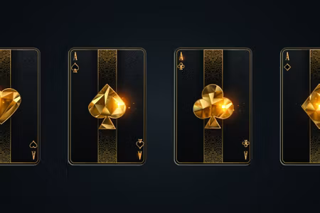 Canvastavla - Black Poker Cards