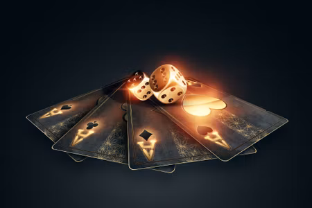 Canvastavla - Black Poker Cards