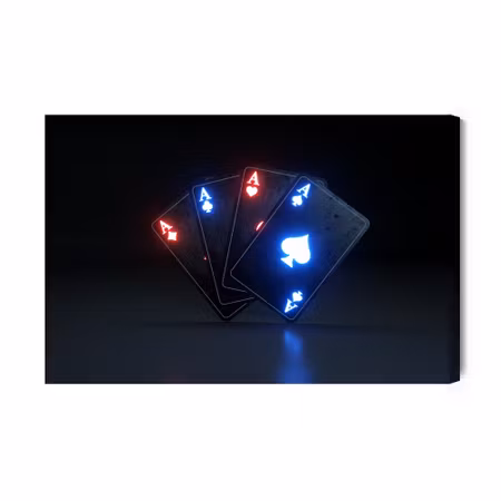 Canvastavla - Neon Aces