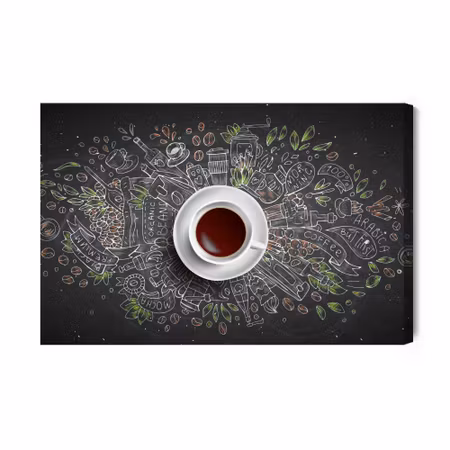 Canvastavla - Top View of Coffee