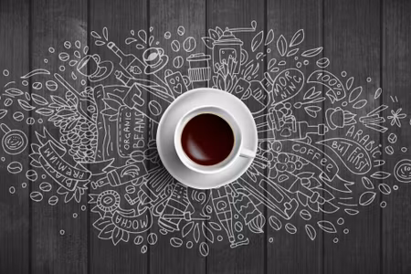 Canvastavla - White Cup of Coffee