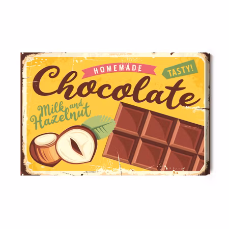 Canvastavla - Chocolate with Nuts and Retro