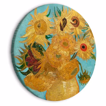 Rund canvastavla - Vincent van Gogh - sunflowers