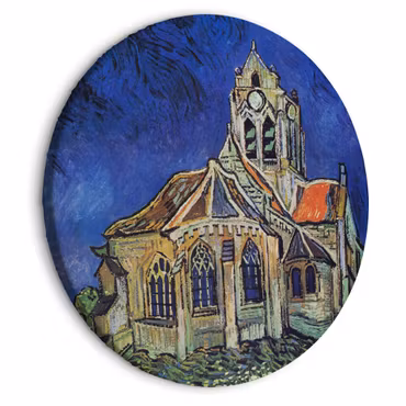 Rund canvastavla - Vincent van Gogh - The church