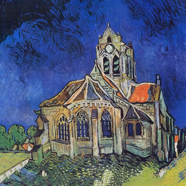 Rund canvastavla - Vincent van Gogh - The church