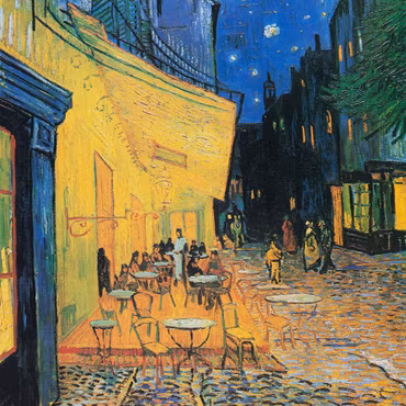 Rund canvastavla - Vincent van Gogh - café terrace
